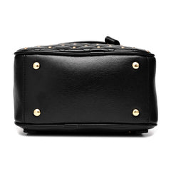 Women Bead PU Leather Backpack for Teenage Girls School
