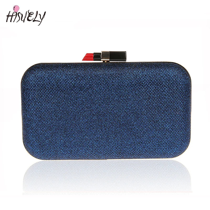 Metal bling Shoulder Bags Women Print Clutch Party Evening Bags