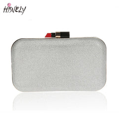 Metal bling Shoulder Bags Women Print Clutch Party Evening Bags