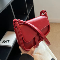 Women Red Brown Saddle Bags Armpit Bags Crossbody Bags Clutch
