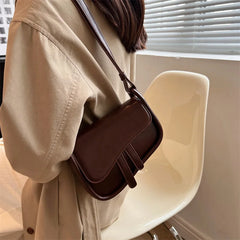Women Red Brown Saddle Bags Armpit Bags Crossbody Bags Clutch