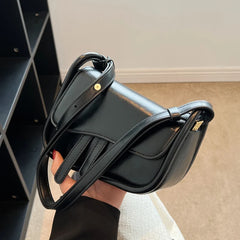 Women Red Brown Saddle Bags Armpit Bags Crossbody Bags Clutch