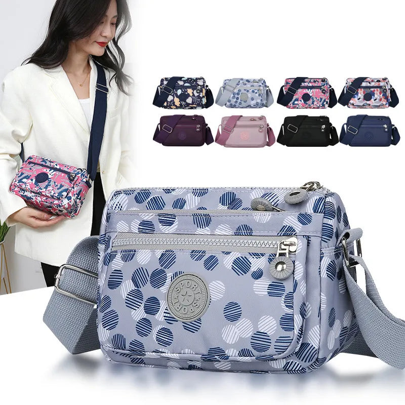 Women Waterproof Nylon Shoulder Messenger Bag Large Capacity Handbag