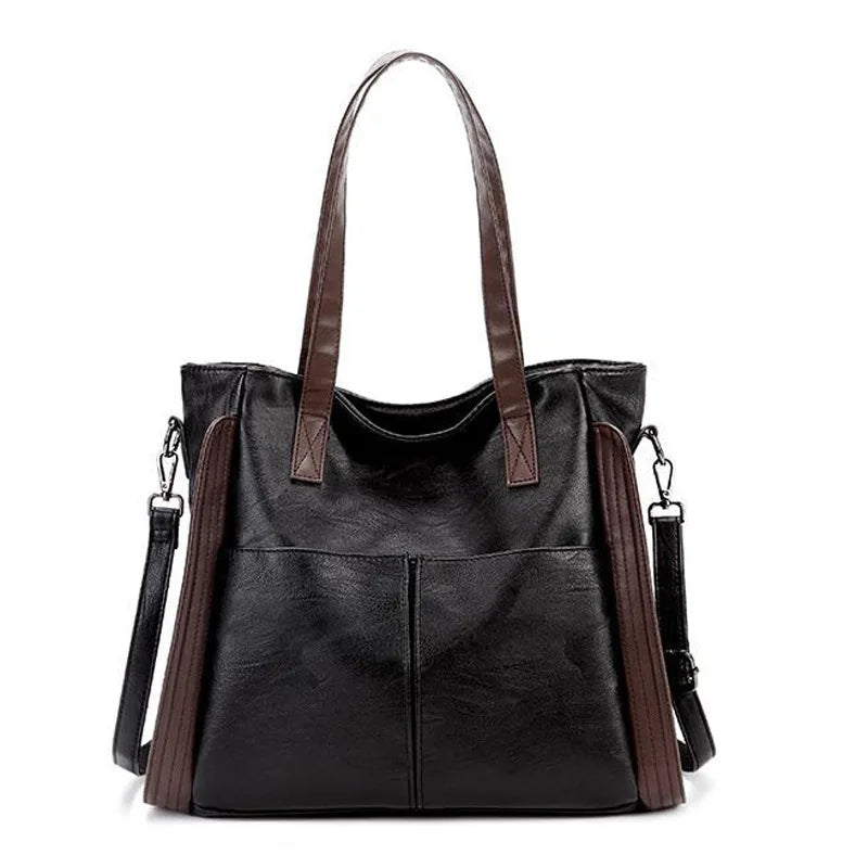 Vintage Casual Shoulder Bag Women Handbag PU Leather Crossbody Bag