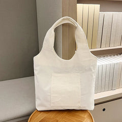 Velvet Canvas Shoulder Bag Women Handbag Tote Beach Bag