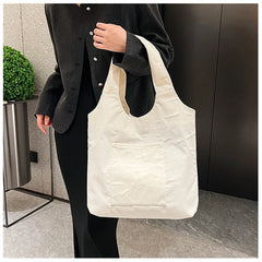 Velvet Canvas Shoulder Bag Women Handbag Tote Beach Bag