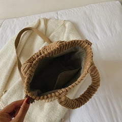 Corduroy Crossbody Bag Women Winter Bucket Handbag Small