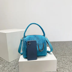 Women's Corduroy Shoulder Bag Casual Purse