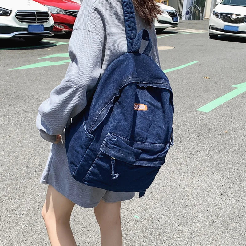 Women's Canvas Backpack Teen College Book Bag