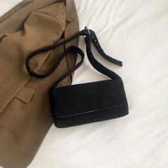 Women's Striped Shoulder Bag Soft Solid Cloud Quilted Underarm Bag