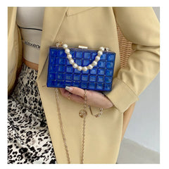 Acrylic Mini Bag Chain Cross Body Box Clutch Purse