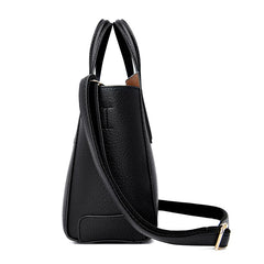 Fashionable Girls Handbags Bucket Shoulder Bags Multi-Zipper PU Leather
