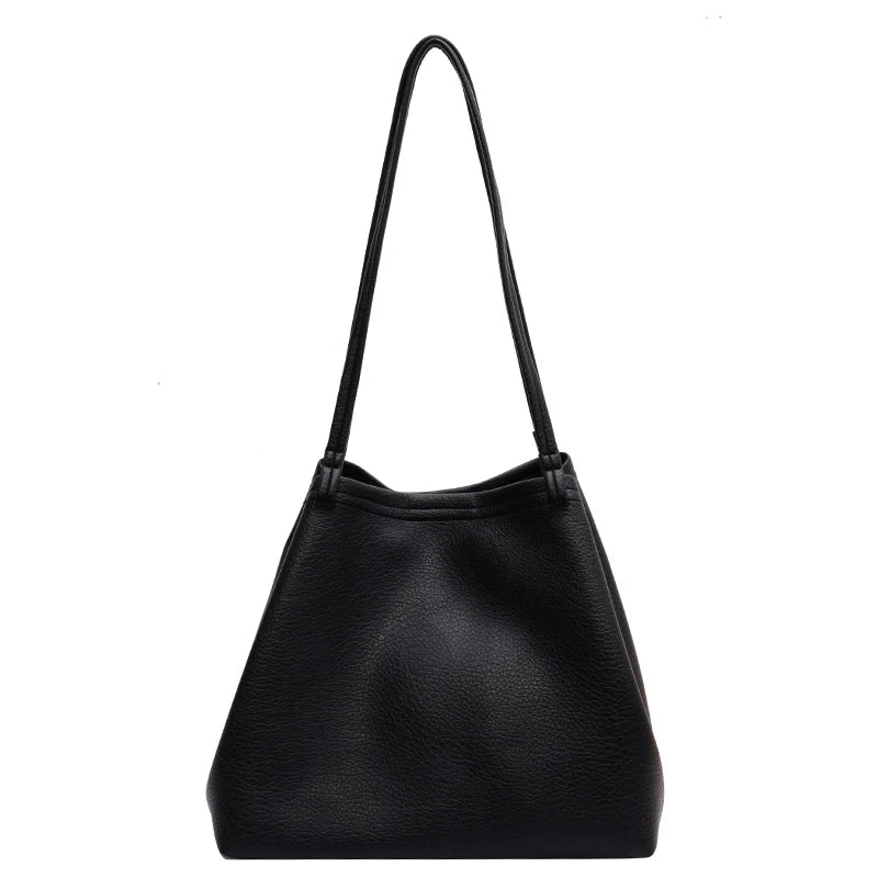 Fashionable Shoulder Bags Big Pockets Leisure Daily Casual Multi-function PU Lea
