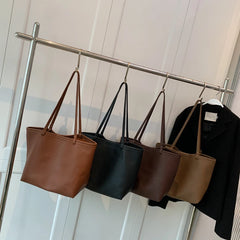 Fashionable Shoulder Bags Big Pockets Leisure Daily Casual Multi-function PU Lea