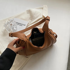 Fashionable Women Bags Soft Surface Big Pockets Casual PU Leather