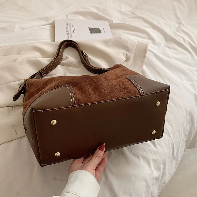Fashionable Winter Shoulder Women Bags For Work Big Pockets