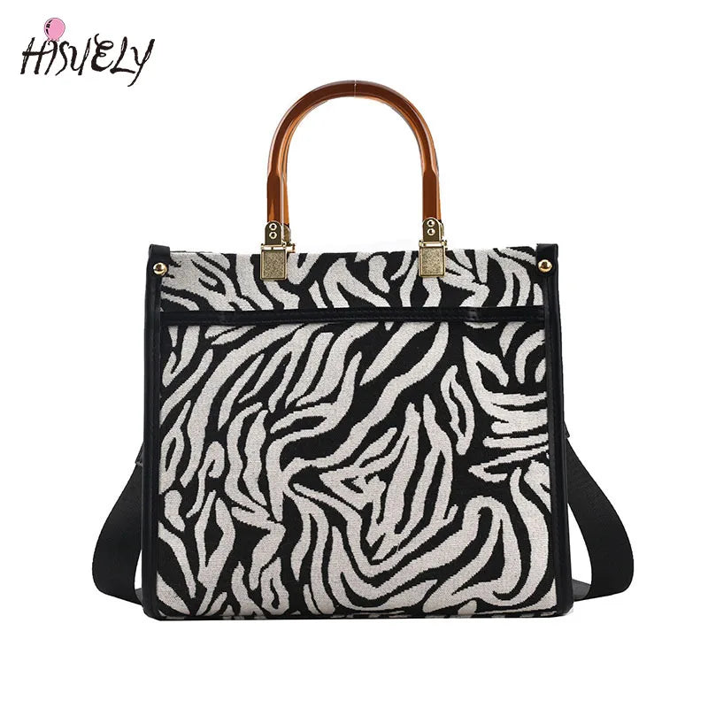 Leopard Pattern PU Leather Shoulder Bag for Women