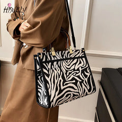 Leopard Pattern PU Leather Shoulder Bag for Women