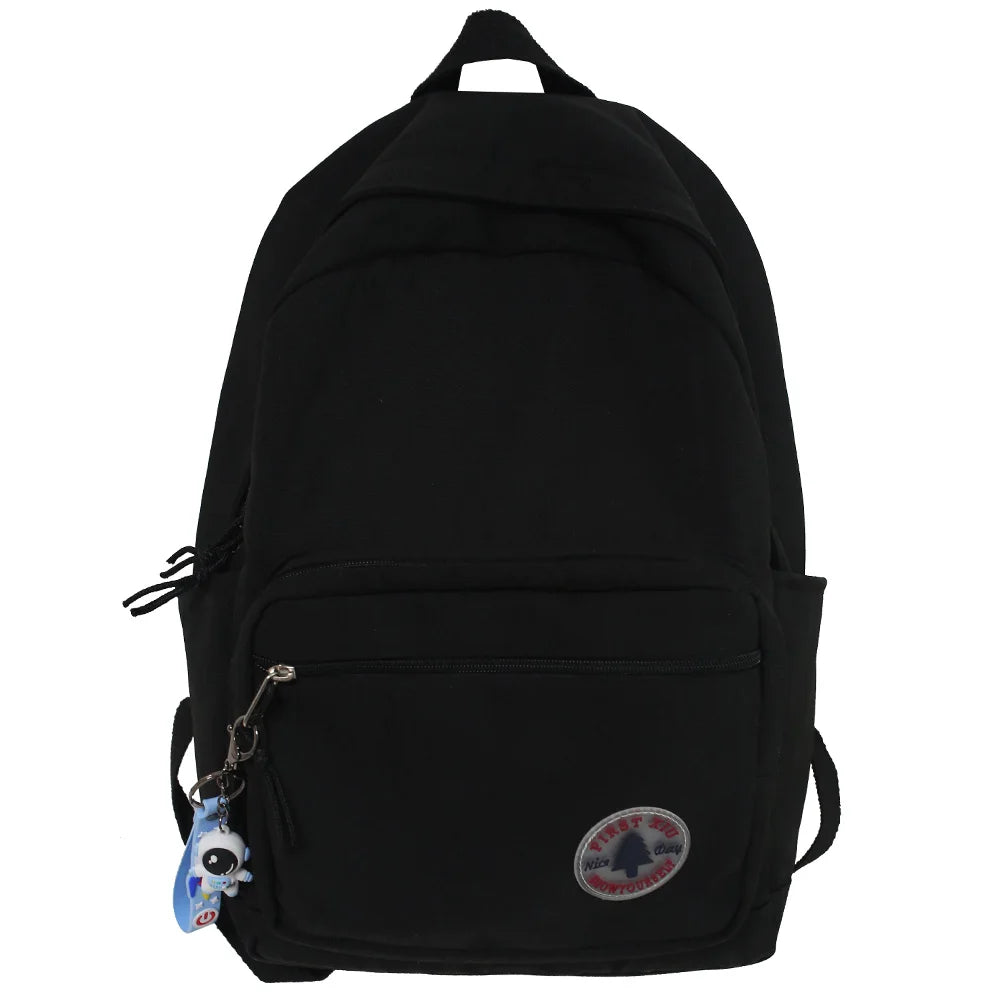 Green Women Laptop Backpack College Student School Bag