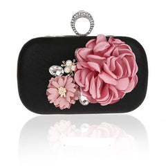Lady Flowers Dinner Bag Clutch Evening Bridal Wedding Party Bags WY120