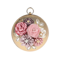 Mini Round Flowers Evening Clutch Bag for Women WY123