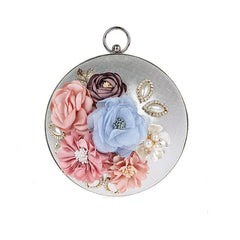 Mini Round Flowers Evening Clutch Bag for Women WY123
