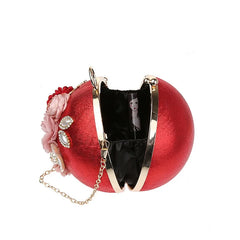 Mini Round Flowers Evening Clutch Bag for Women WY123