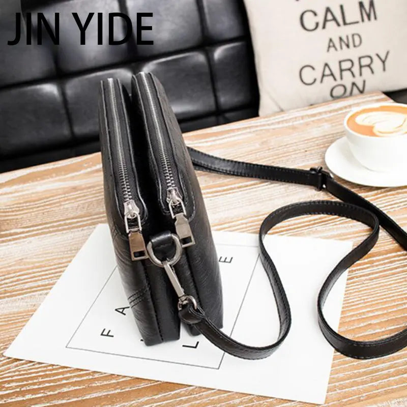 Women Crossbody Bag Zipper PU Leather Shoulder Tote Clutch Bag