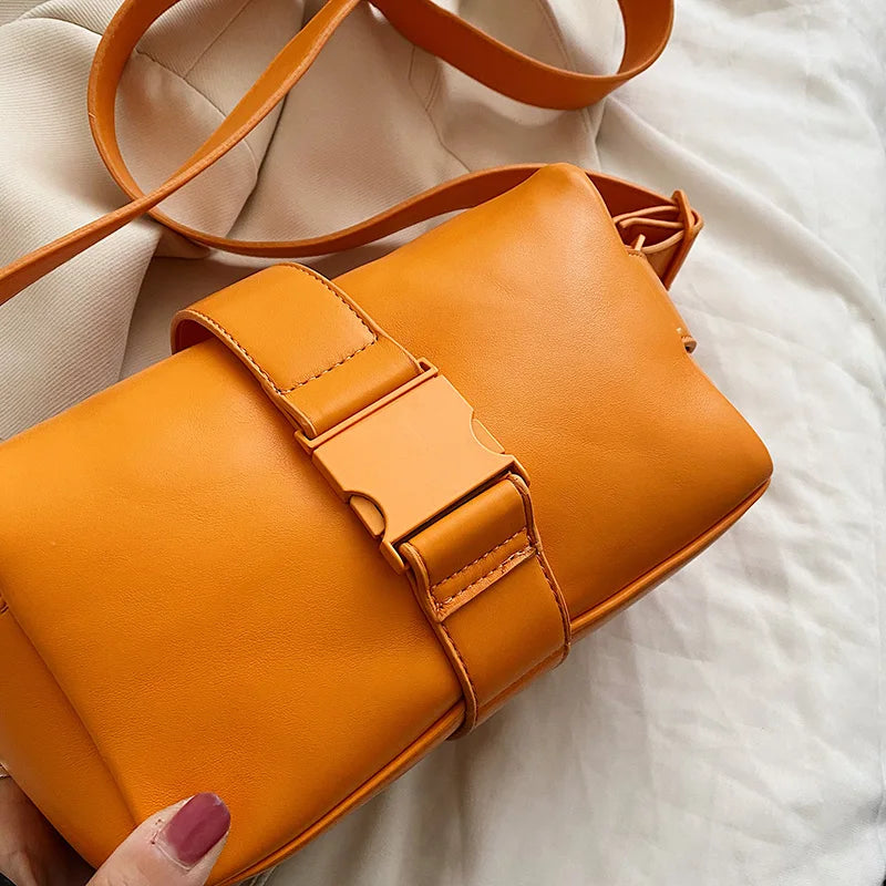 High Rose Red Crossbody Bag Tote Barrel Shaped Bag For Women