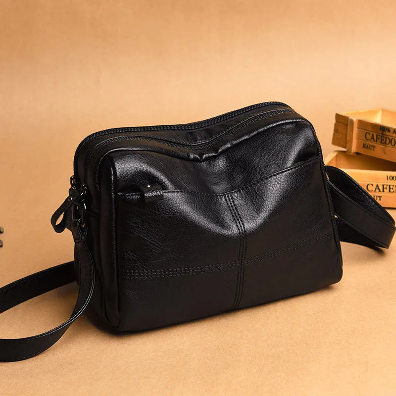 Soft Leather Flap Bags Women Shoulder Crossbody Bag Lady Handbags