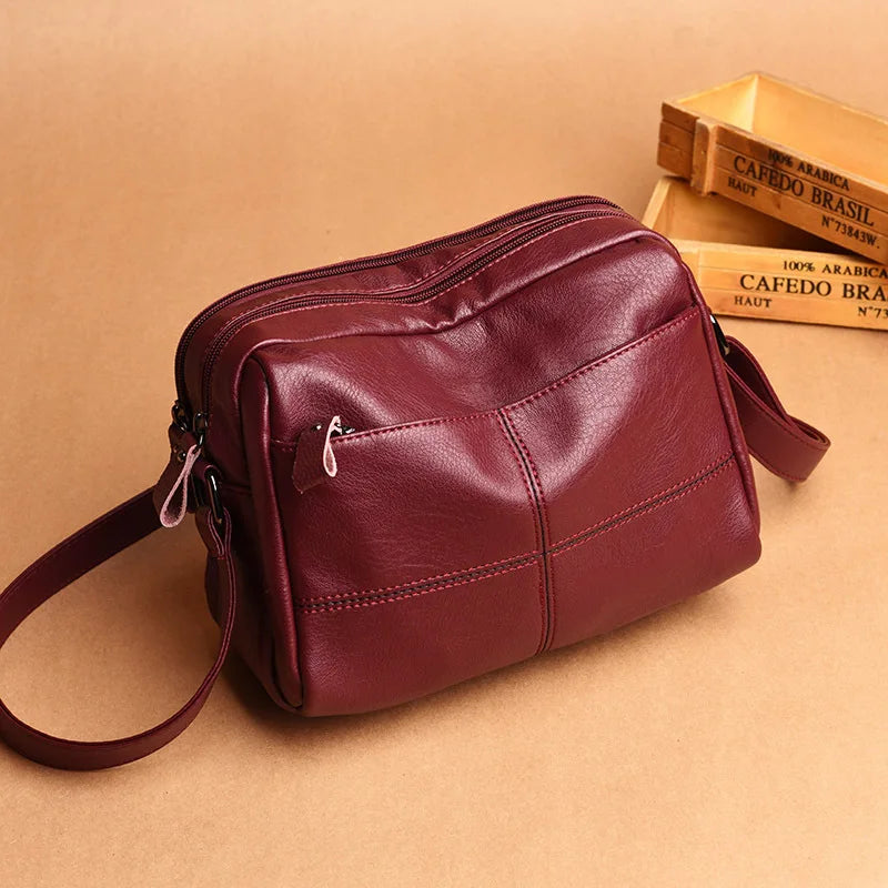 Soft Leather Flap Bags Women Shoulder Crossbody Bag Lady Handbags