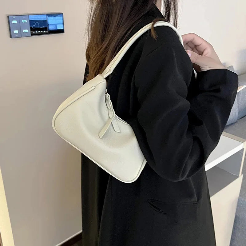 Small Lady Underarm Bag High Leather Shoulder Bags Women's Handbag