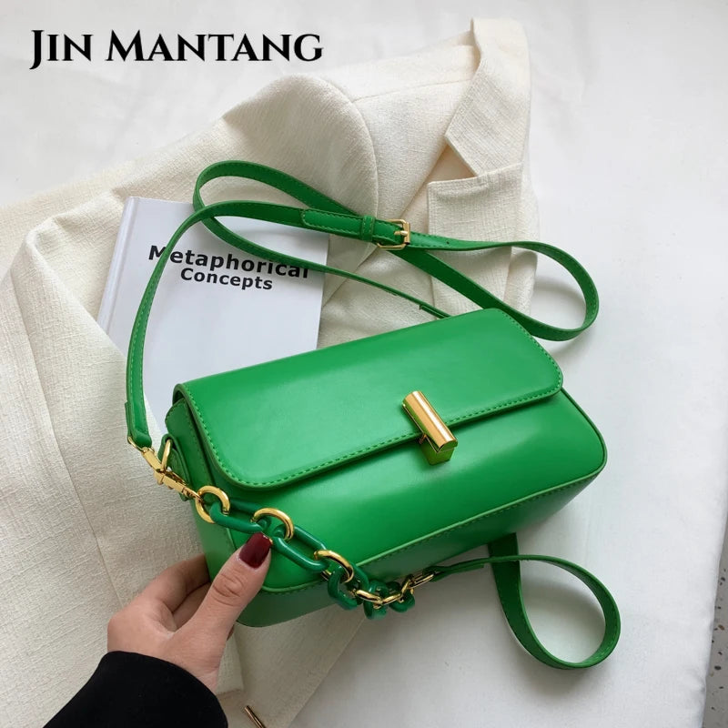 Summer PU Leather Crossbody Sling Bag Women's Handbag Underarm Shoulder Side Bag