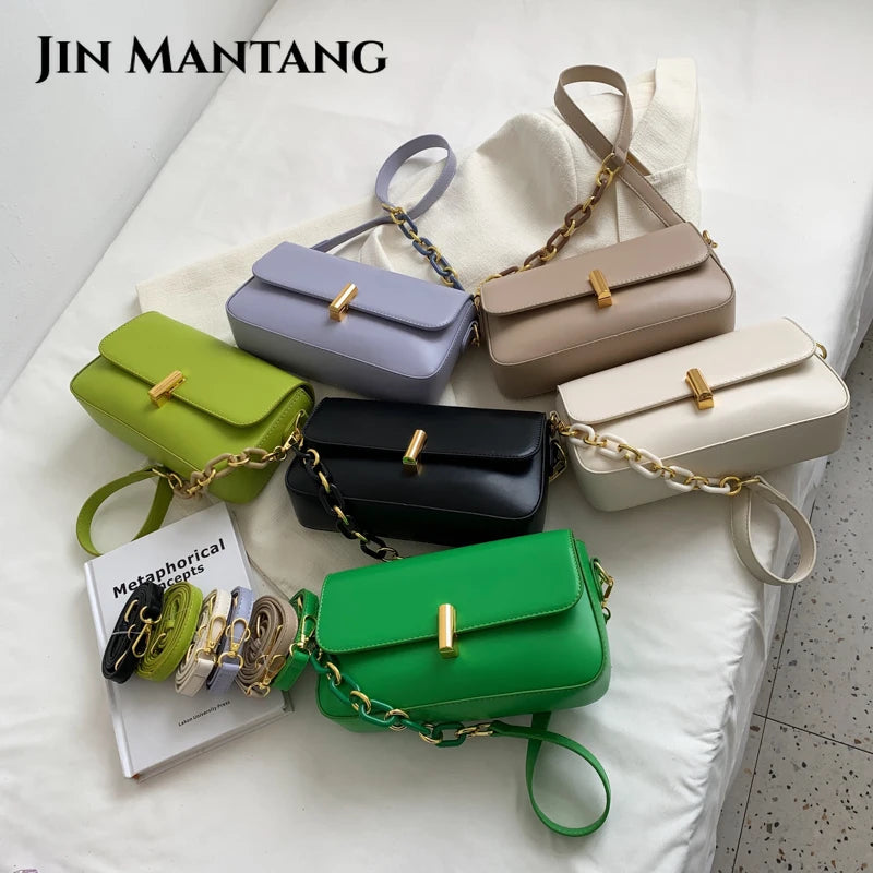 Summer PU Leather Crossbody Sling Bag Women's Handbag Underarm Shoulder Side Bag