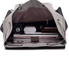 Men's USB Charging Backpack Laptop Bags Nylon Preppy School Bag Travel