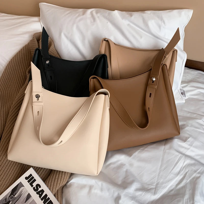 Hot Women Handbag 2 Pcs/set Large Capacity Female Shoulder Bags High PU Leather