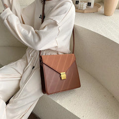 Women Messenger Bags Female Brown Yellow Shoulder Bags Office Lady Flap