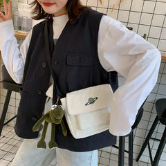 Japanese Style Wind Planet Tooling Art Girl Student Shoulder Bag