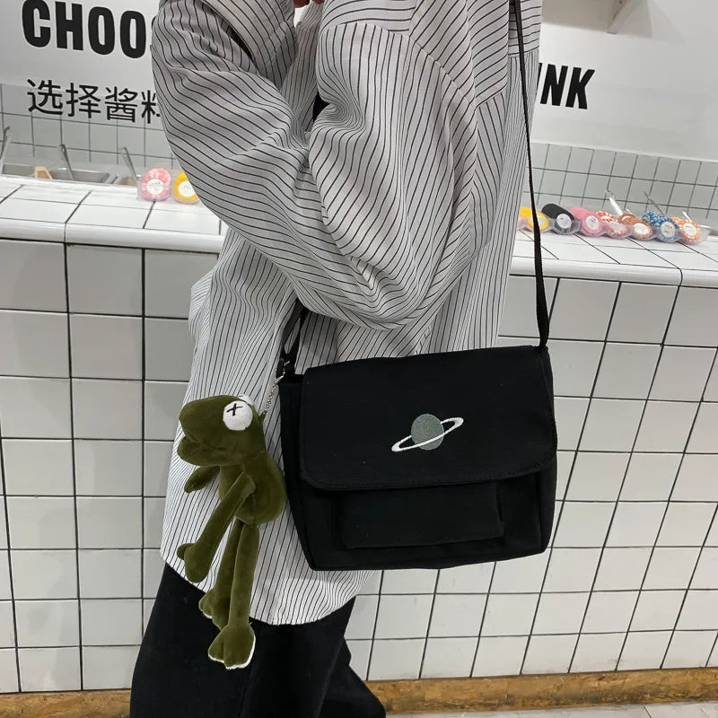 Japanese Style Wind Planet Tooling Art Girl Student Shoulder Bag