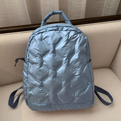 Quilted Nylon Down Padded Bagpack Women's Backpack