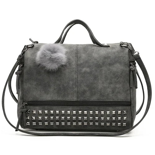 Women's Handbags Pu Shoulder Bags Tote With Fur Ball Soft