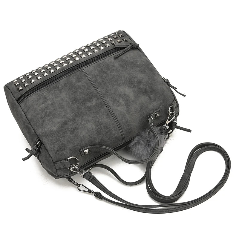 Women's Handbags Pu Shoulder Bags Tote With Fur Ball Soft