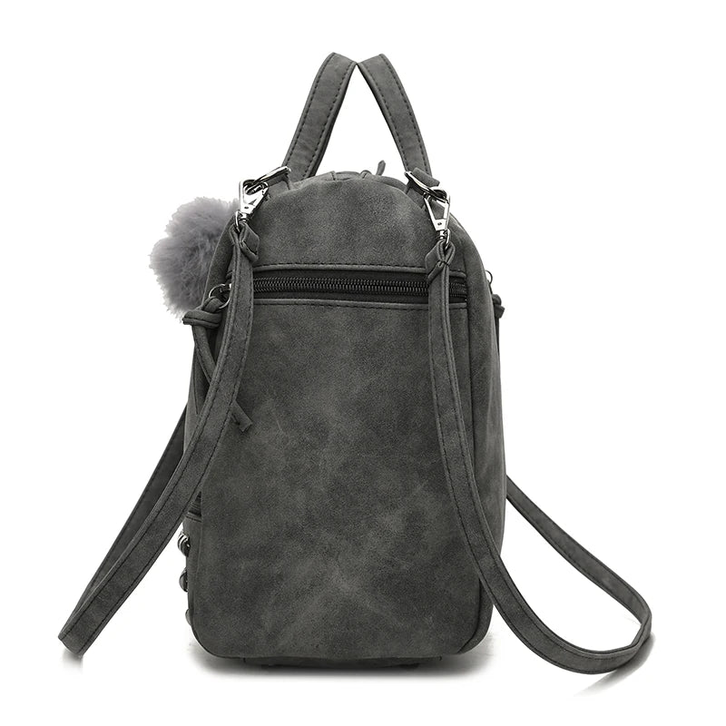 Women's Handbags Pu Shoulder Bags Tote With Fur Ball Soft