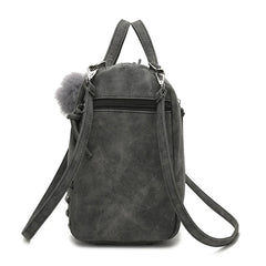 Women's Handbags Pu Shoulder Bags Tote With Fur Ball Soft