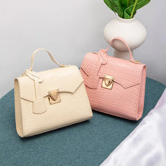 Retro Crocodile Shoulder Bag Chain Crossbody Women Handbag