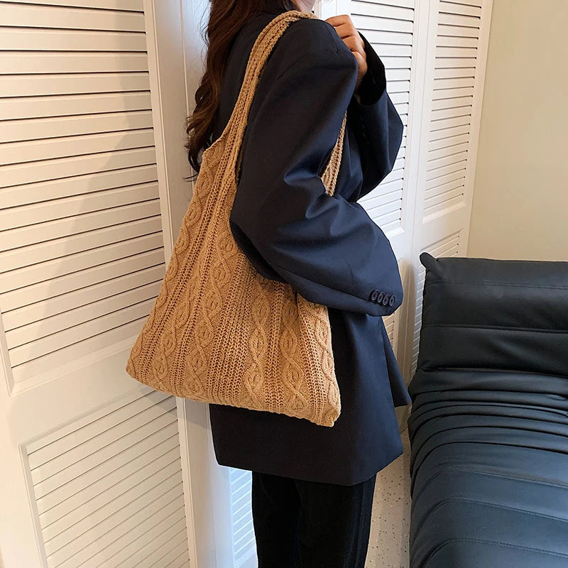 Lady Fashionable Tote Shoulder Bag High Capacity Shopping Party Cellphone
