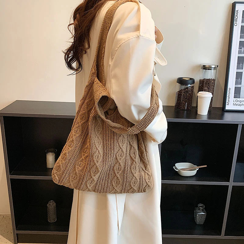 Lady Fashionable Tote Shoulder Bag High Capacity Shopping Party Cellphone