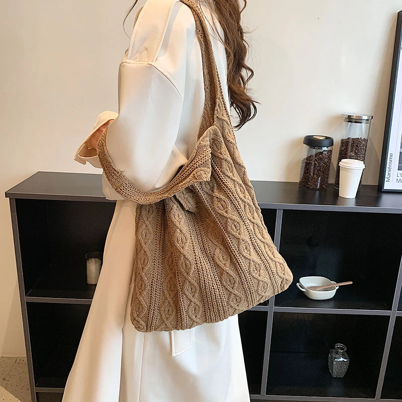Lady Fashionable Tote Shoulder Bag High Capacity Shopping Party Cellphone