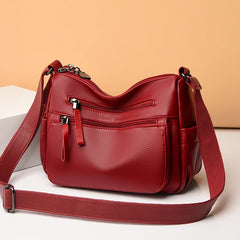 Fashionable Leather Handbag Large Capacity Crossbody Shoulder Bag