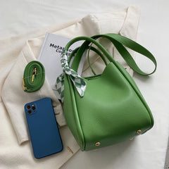 Fashionable PU Leather Handbag Large Capacity Crossbody Shoulder Bag